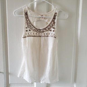 Target beaded white tank top
